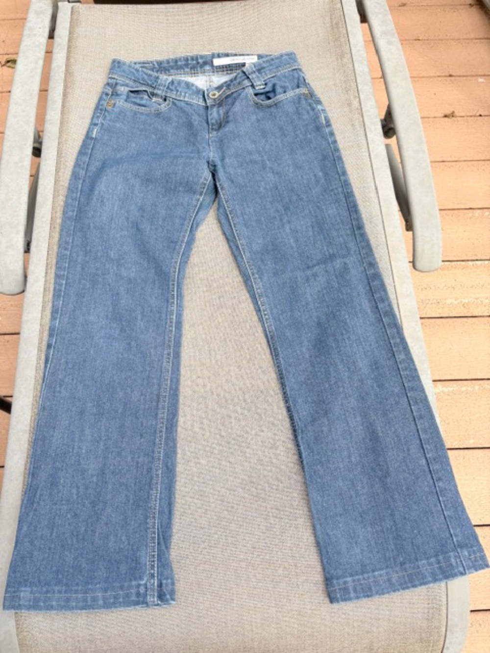 Y2K DKNY Dark Blue Denim Jeans Wide Leg excellent condition womens size 4 HEMMED